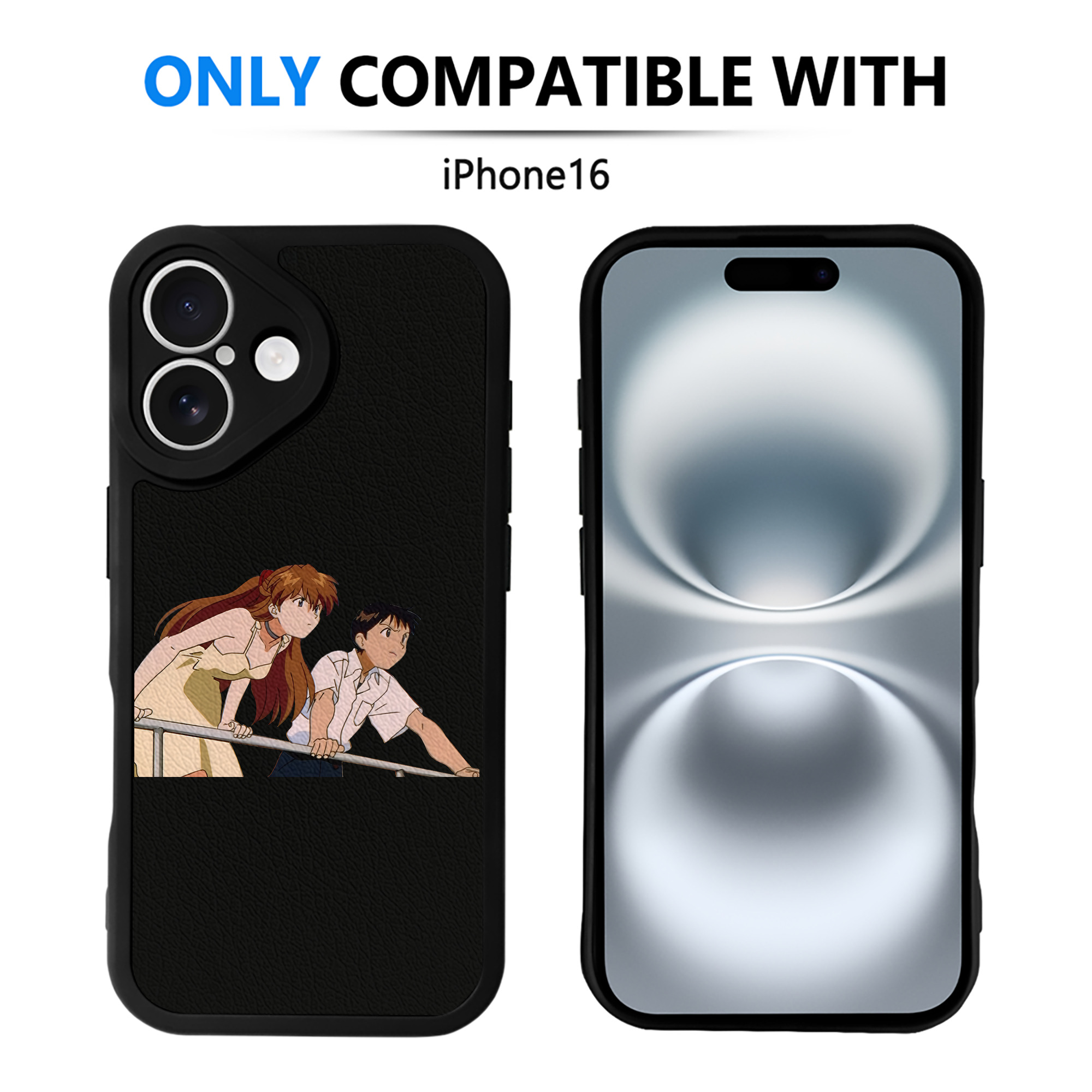 （画像用） EVA 新世紀エヴァンゲリオン 【iPhone 16シリーズ対応】シリコンスマホケース（レザー調） 材質：シリコン